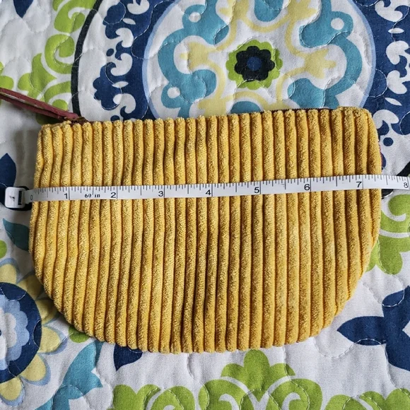 Ipsy Mustard Yellow Corduroy Cosmetic Bag - Picture 7 of 8